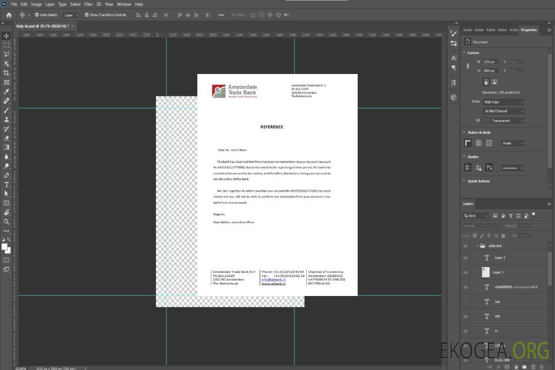 Pays , Bas , Amsterdam Trade Bank , closure certificat template